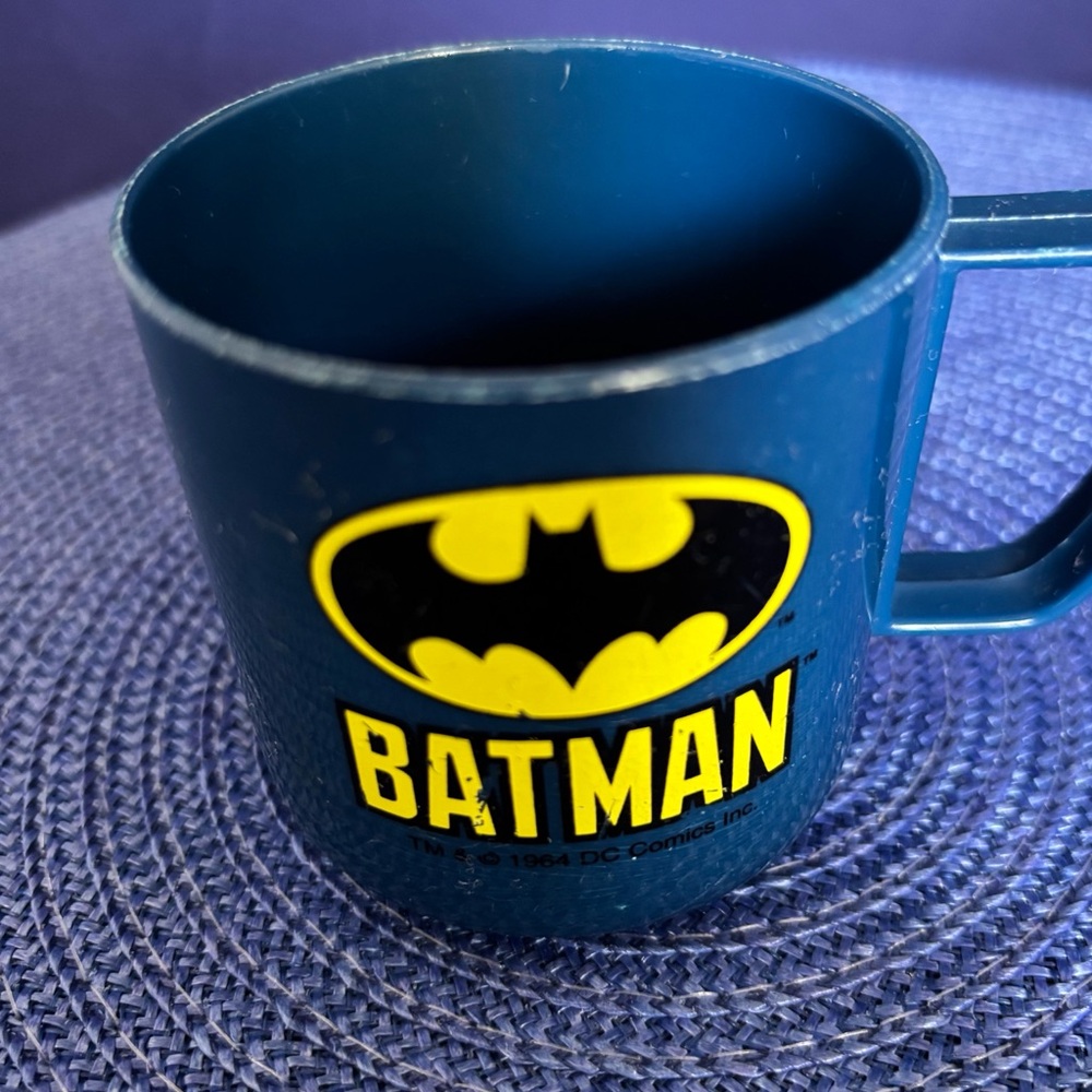 Batman Logo Blue Mug 1980s